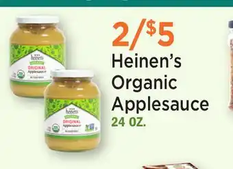 Heinen's Heinen's Organic Applesauce offer