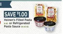 Heinen's Heinen's Filled Pasta 9 OZ. or Refrigerated Pasta Sauce 10-16 OZ offer