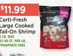 Heinen's Certi-Fresh Large Cooked Tail-On Shrimp offer