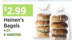 Heinen's Heinen's Bagels offer