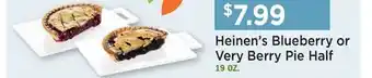 Heinen's Heinen's Blueberry or Very Berry Pie Half offer