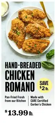Heinen's HAND-BREADED CHICKEN ROMANO offer