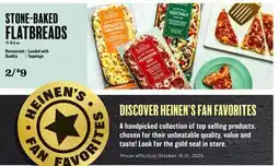 Heinen's STONE-BAKED FLATBREADS offer