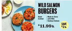 Heinen's WILD SALMON BURGERS offer