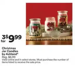 Michaels Christmas jar candles by ashland offer