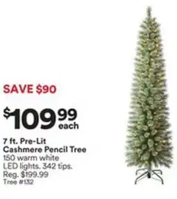 Michaels Pre-Lit Cashmere Pencil Tree offer
