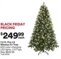 Michaels Pre-Lit Weston Fir Tree offer