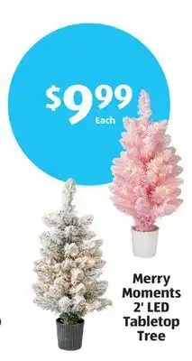 Aldi Merry Moments 2' LED Tabletop Tree offer