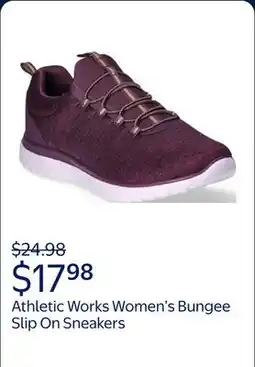 Walmart Athletic Works Women's Bungee Slip On Sneakers offer