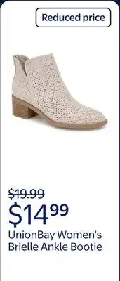 Walmart UnionBay Women's Brielle Ankle Bootie offer