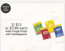 Walgreens Halls Cough Drops offer