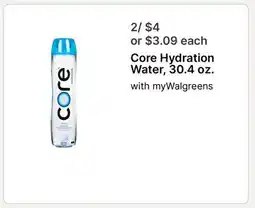 Walgreens Core Hydration Water, 30.4 oz offer