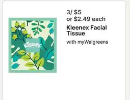 Walgreens Kleenex Facial Tissue offer