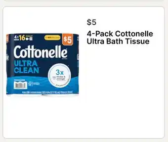 Walgreens 4-Pack Cottonelle Ultra Bath Tissue offer