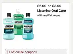 Walgreens Listerine Oral Care offer