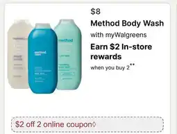Walgreens Method Body Wash offer