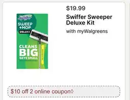 Walgreens Swiffer Sweeper Deluxe Kit offer
