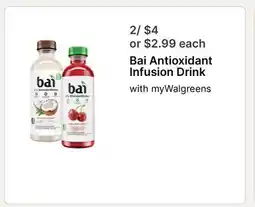 Walgreens Bai Antioxidant Infusion Drink offer