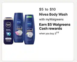 Walgreens Nivea Body Wash offer