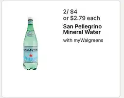 Walgreens San Pellegrino Mineral Water offer