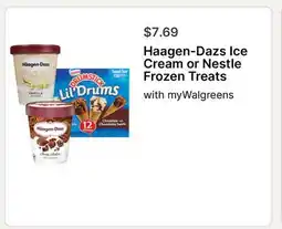 Walgreens Haagen-Dazs Ice Cream or Nestle Frozen Treats offer