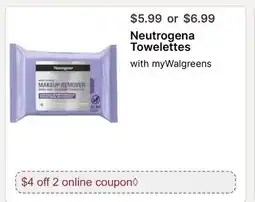 Walgreens Neutrogena Towelettes offer