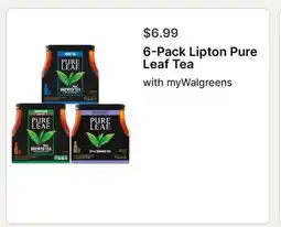 Walgreens 6-Pack Lipton Pure Leaf Tea offer