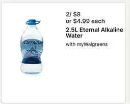 Walgreens 2.5L Eternal Alkaline Water offer