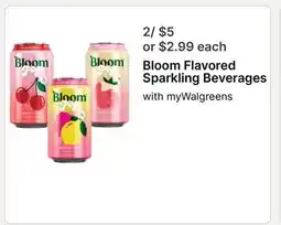 Walgreens Bloom Flavored Sparkling Beverages offer