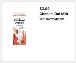 Walgreens Chobani Oat Milk offer