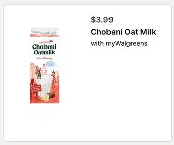 Walgreens Chobani Oat Milk offer