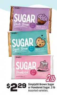 Grocery Outlet SimplyGO Brown Sugar or Powdered Sugar offer