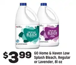 Grocery Outlet GO Home & Haven Low Splash Bleach offer