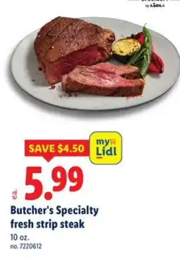 Lidl Butcher's Specialty fresh strip steak offer