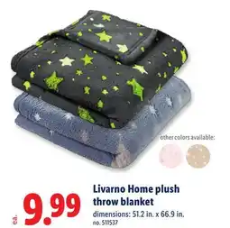 Lidl Livarno Home plush throw blanket offer