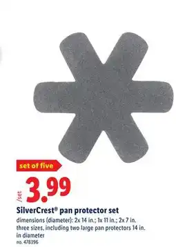 Lidl SilverCrest pan protector set offer
