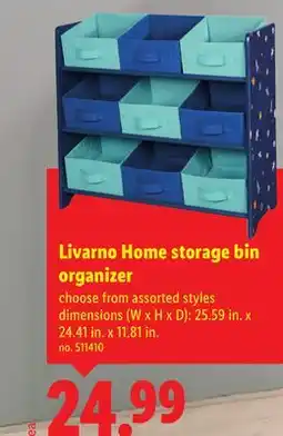 Lidl Livarno Home storage bin organizer offer