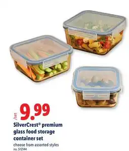 Lidl SilverCrest premium glass food storage container set offer