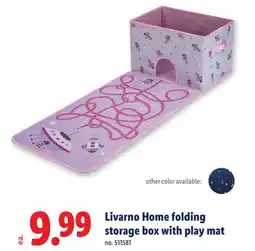 Lidl Livarno Home folding storage box with play mat offer