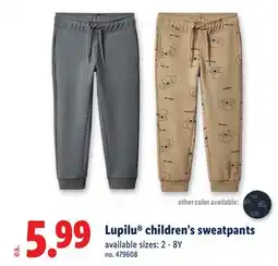 Lidl Lupilu children's sweatpants offer