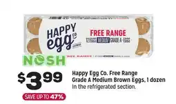 Grocery Outlet Happy Egg Co. Free Range Grade A Medium Brown Eggs, 1 dozen offer
