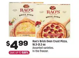 Grocery Outlet Rao's Brick Oven Crust Pizza offer