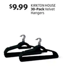 Aldi KIRKTON HOUSE Velvet Hangers offer