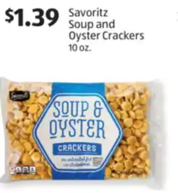 Aldi Savoritz Soup and Oyster Crackers offer