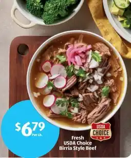 Aldi Fresh USDA Choice Birria Style Beef offer