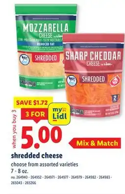Lidl shredded cheese offer