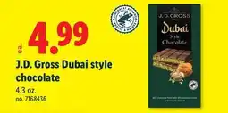 Lidl J. D. Gross Dubai style chocolate offer