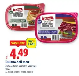 Lidl Dulano deli meat offer