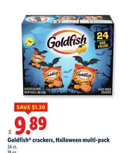 Lidl Goldfish crackers, Halloween multi-pack offer