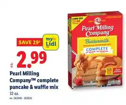 Lidl Pearl Milling Company complete pancake & waffle mix offer